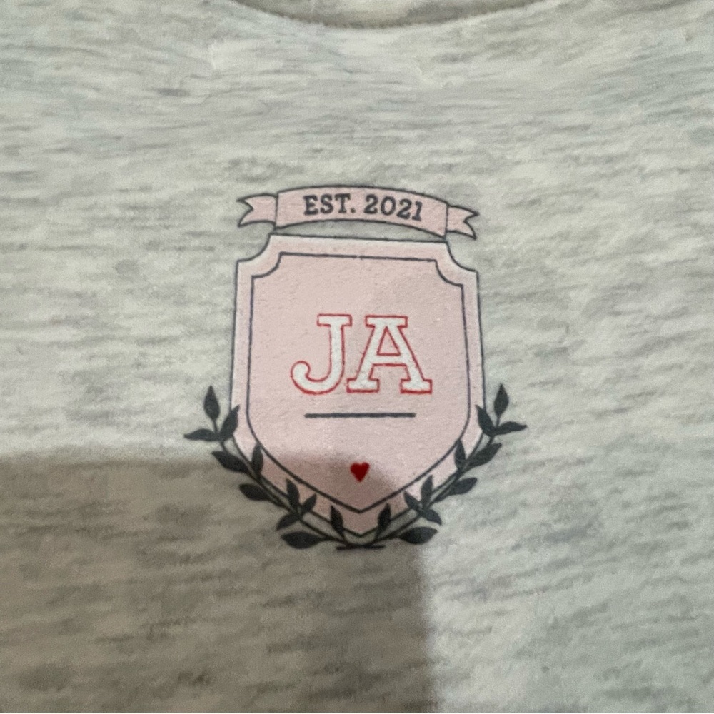 Brunette the Label x The Jilly Academy Sweatshirt in Heathered Light Grey - Picture 6 of 9
